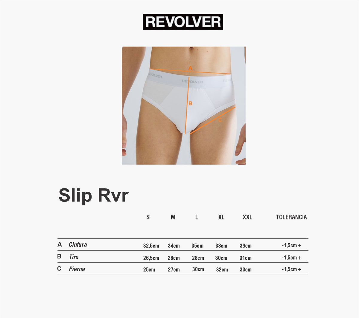 Guía de Talles - Slip RVR Blanco