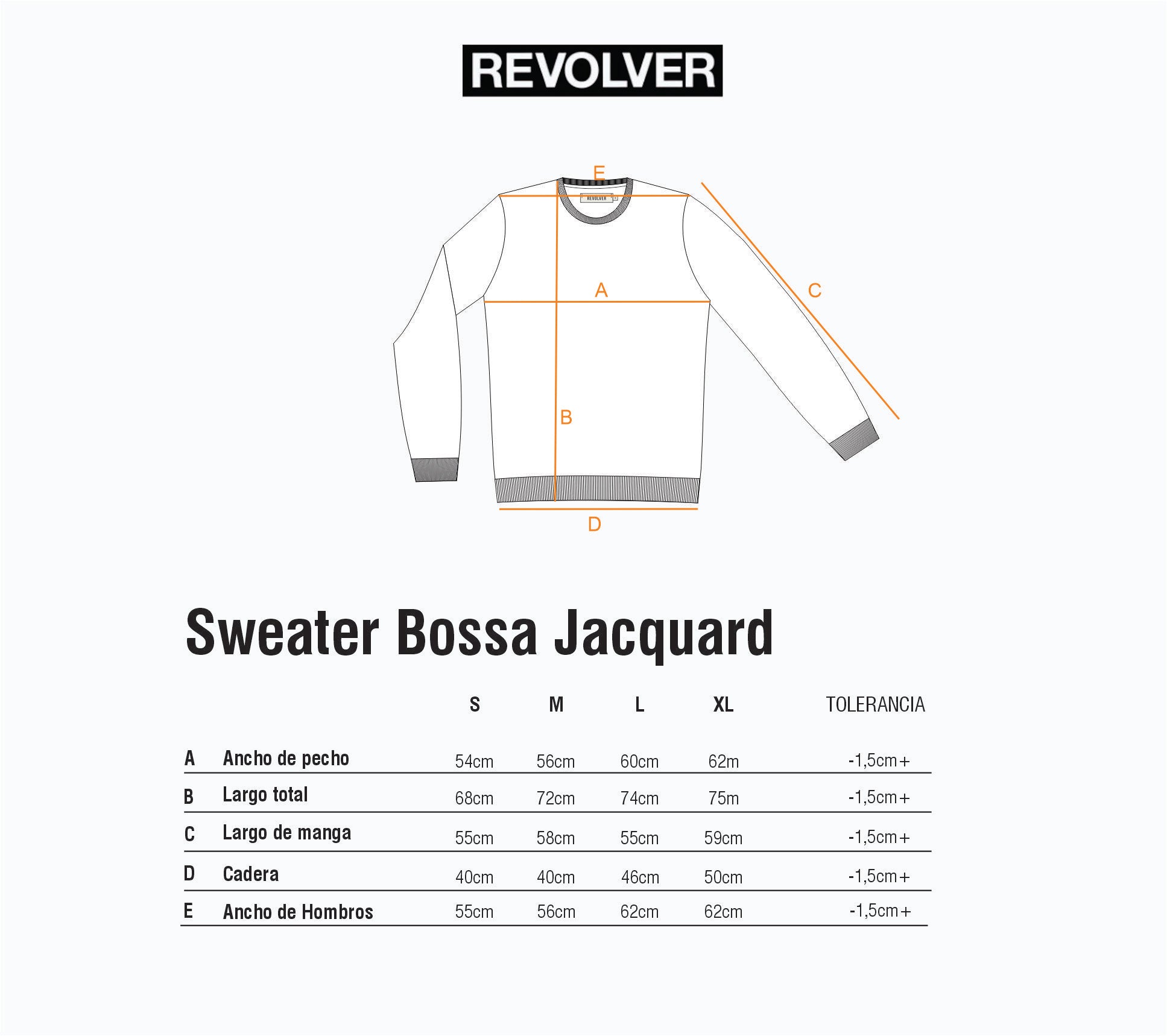 Guía de Talles - Sweater Bossa Jacquard Combinado