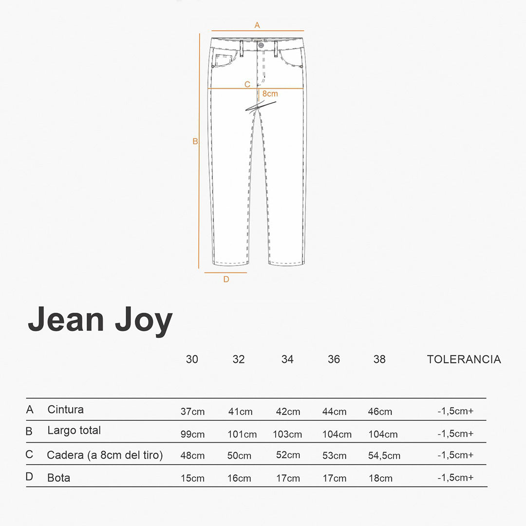 Guía de Talles - Jean Joy Negro
