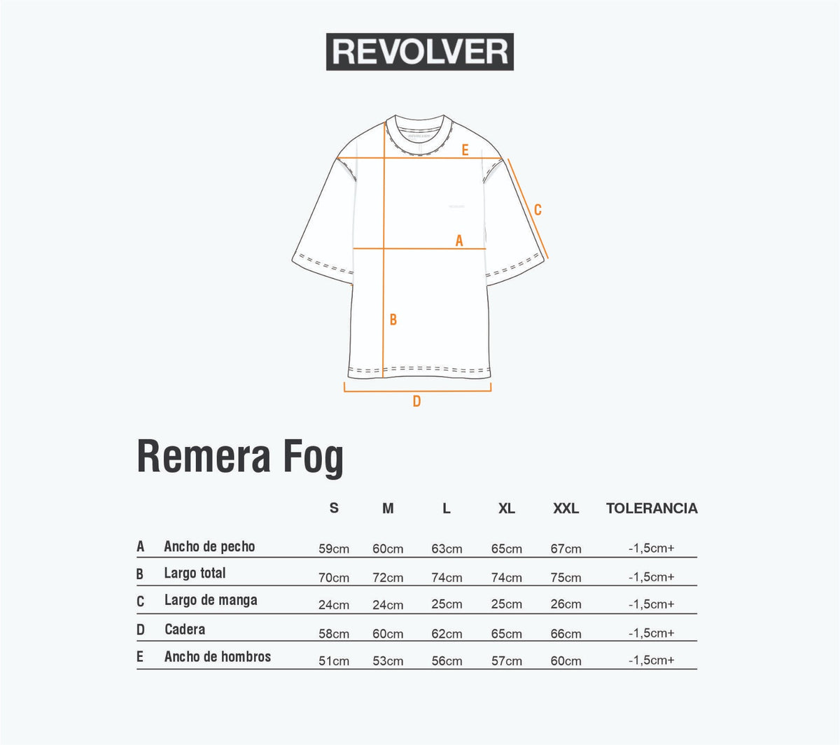 Guía de Talles - Remera Fog Pesada Azul