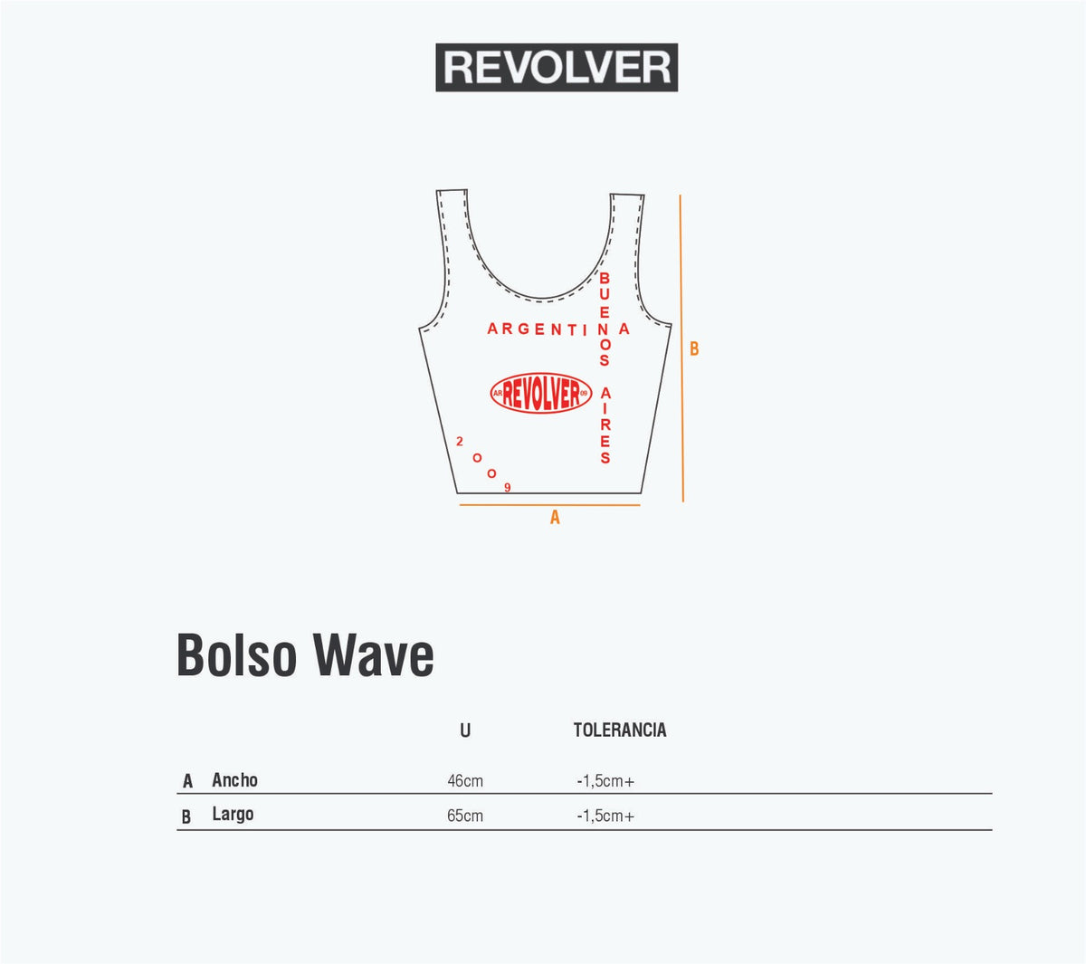 Guía de Talles - Bolsa Wave Azul