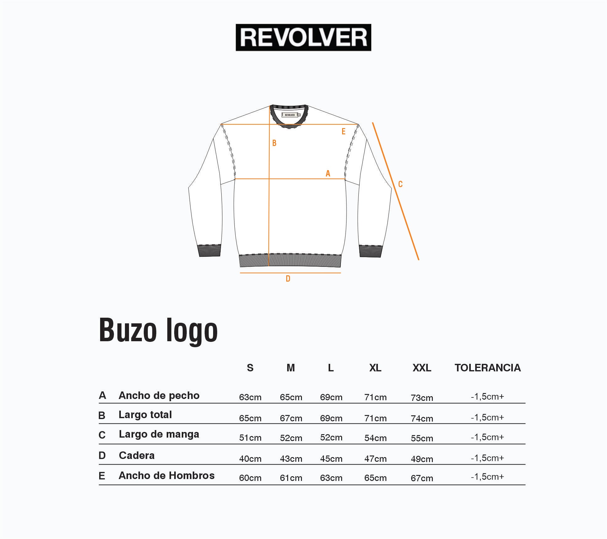Guía de Talles - Buzo Logo Gris Melange