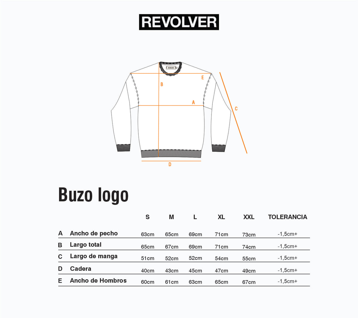 Guía de Talles - Buzo Logo Gris Melange